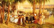 Frederick Arthur Bridgman Procession in Honor of Isis oil painting reproduction